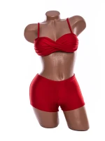Costum de Baie Dama 2 Piese A2045 Roz » meishop.life