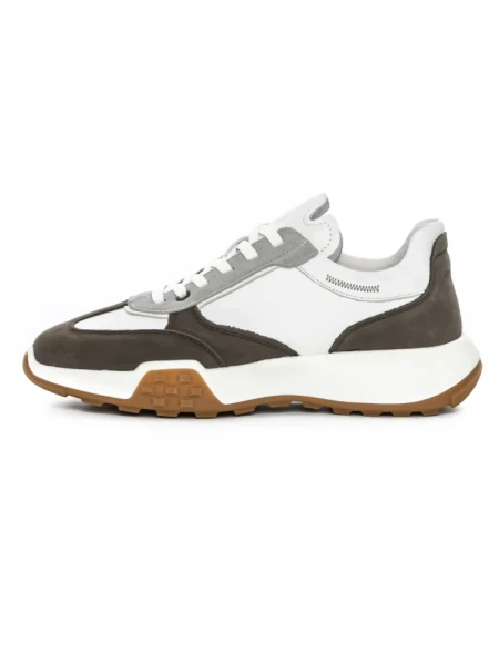 Pantofi Sport Barbati 8606 Alb-Cafea Franco Gerardo