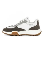 Pantofi Sport Barbati 8606 Alb-Cafea Franco Gerardo