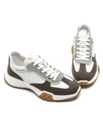Pantofi Sport Barbati 8606 Alb-Cafea Franco Gerardo