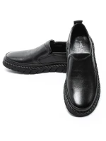 Pantofi Barbati din piele naturala HT8215 Negru (L16) Mels