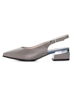 Pantofi cu Toc gros K1670-61B Gri Jose Simon