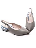 Pantofi cu Toc gros K1670-61B Gri Jose Simon
