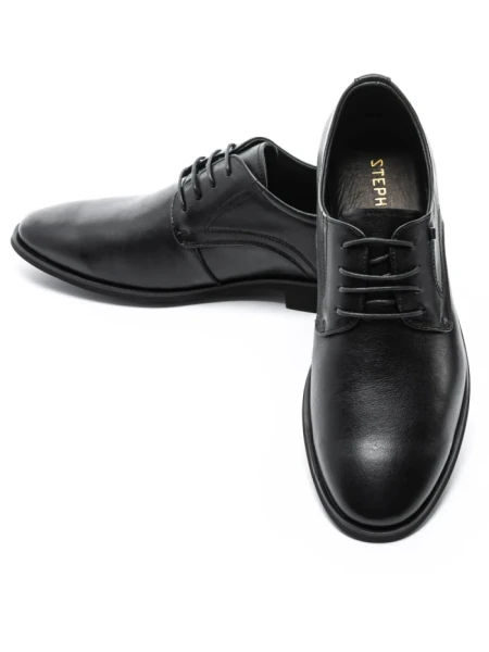 Pantofi Barbati din piele naturala K3505 Black (M44) Stephano