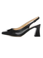 Pantofi cu Toc gros K4220-3918A Negru Jose Simon