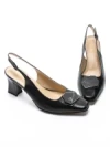 Pantofi cu Toc gros K4220-3918A Negru Jose Simon