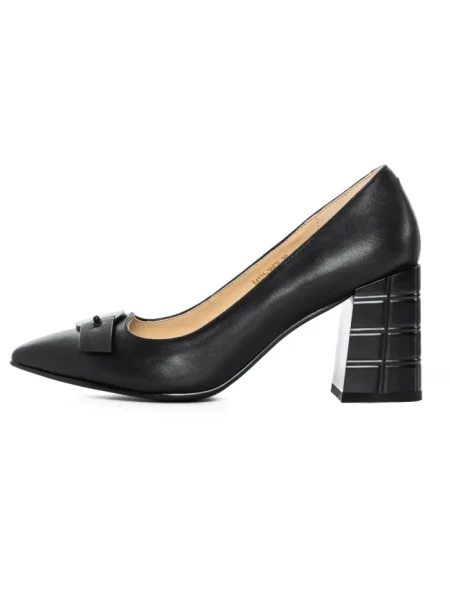 Pantofi cu Toc gros K4321-3667A Negru Jose Simon