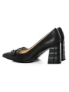 Pantofi cu Toc gros K4321-3667A Negru Jose Simon