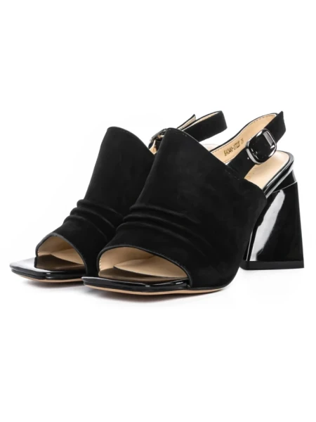 Sandale Dama cu Toc gros K4340-3722D Negru Jose Simon
