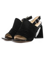 Sandale Dama cu Toc gros K4340-3722D Negru Jose Simon