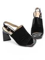 Sandale Dama cu Toc gros K4340-3722D Negru Jose Simon