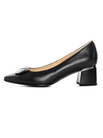 Pantofi cu Toc gros K4365-3786A Negru Jose Simon