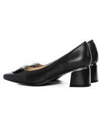 Pantofi cu Toc gros K4365-3786A Negru Jose Simon