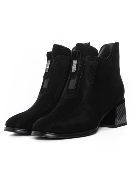 Botine Dama cu toc gros K5375-3178C Negru Jose Simon