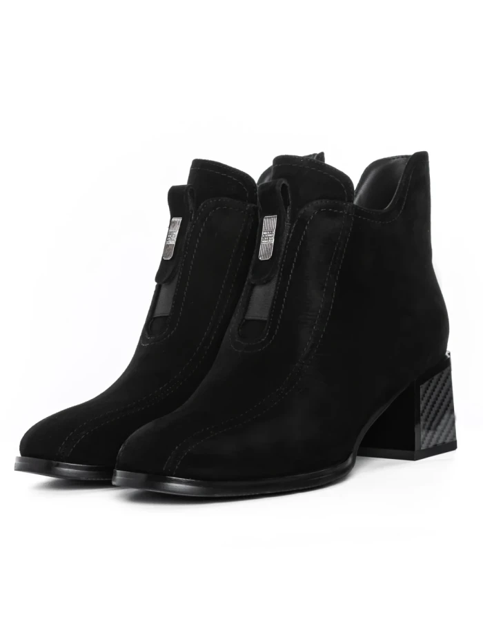 Botine Dama cu toc gros K5375-3178C Negru Jose Simon
