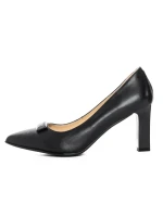 Pantofi cu Toc gros K4429-3966A Negru Jose Simon