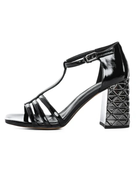 Sandale Dama cu Toc gros K835-02B Negru Jose Simon