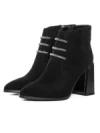 Botine Dama cu toc gros M01-01A Negru Jose Simon