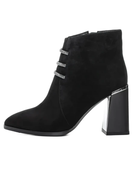 Botine Dama cu toc gros M01-01A Negru Jose Simon