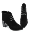 Botine Dama cu toc gros M01-01A Negru Jose Simon