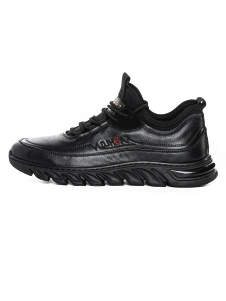 Pantofi Sport Barbati din piele naturala M01902 Negru (L10) Franco Gerardo