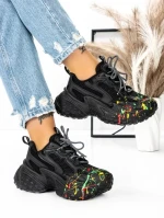 Pantofi Sport Dama cu Platforma 5WL82 BLACK | MEI