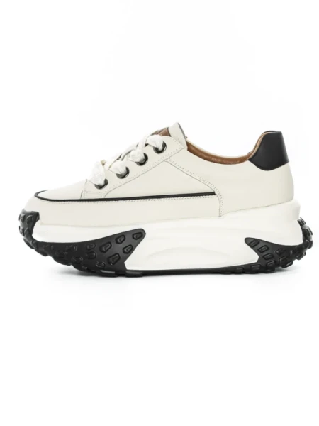 Pantofi Sport Dama din piele naturala KM9071-2 WHITE | ADVANCER