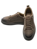 Pantofi Casual Barbati din piele naturala W25513-1 KHAKI | ADVANCER