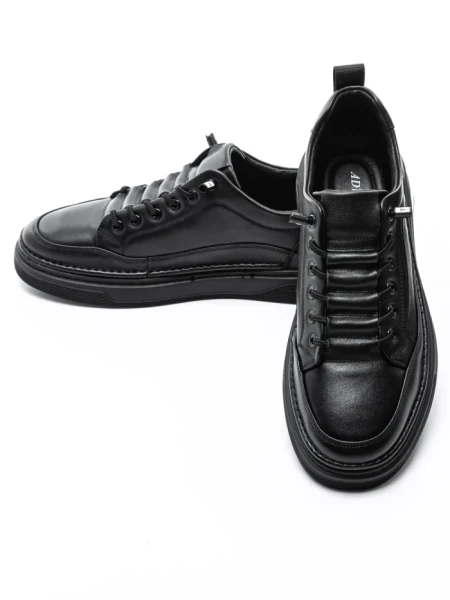 Pantofi Casual Barbati din piele naturala W25513-1 BLACK | ADVANCER