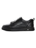 Pantofi Casual Barbati din piele naturala W25513-1 BLACK | ADVANCER