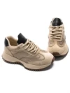 Pantofi Sport Dama din piele naturala 1566825 CREAM-BLACK | ADVANCER
