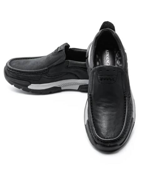 Mocasini Barbati din piele naturala 23556 BLACK | ADVANCER