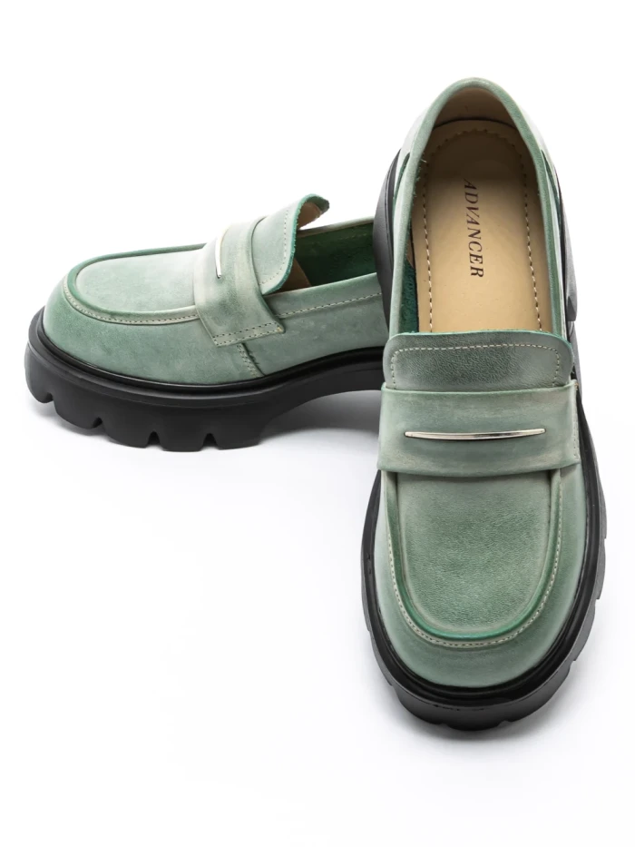 Pantofi Casual Dama din piele naturala 66319 GREEN | ADVANCER