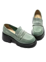 Pantofi Casual Dama din piele naturala 66319 GREEN | ADVANCER