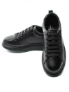 Pantofi Sport Barbati din piele naturala 51191 BLACK-GREEN | ADVANCER