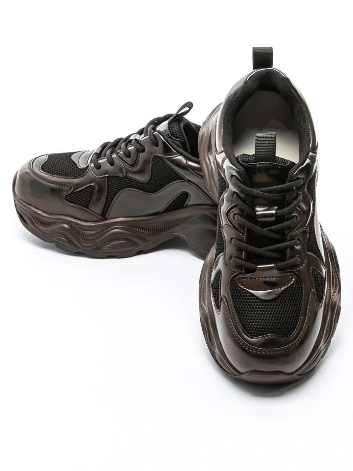 Pantofi Sport Dama din piele naturala 919-1 Cafea | Ad... » meishop.life
