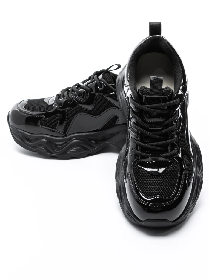 Pantofi Sport Dama din piele naturala 919-1 Negru | Ad... » meishop.life