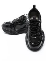 Pantofi Sport Dama din piele naturala 919-1 Negru | Ad... » meishop.life