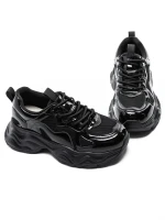 Pantofi Sport Dama din piele naturala 919-1 Negru | Ad... » meishop.life