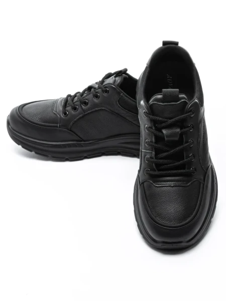 Pantofi Sport Barbati din piele naturala 52701 BLACK | ADVANCER