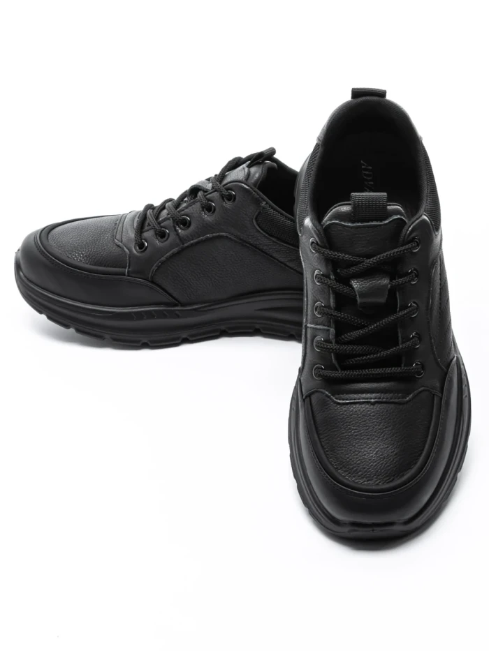 Pantofi Sport Barbati din piele naturala 52701 BLACK | ADVANCER