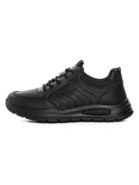 Pantofi Sport Barbati din piele naturala 52701 BLACK | ADVANCER