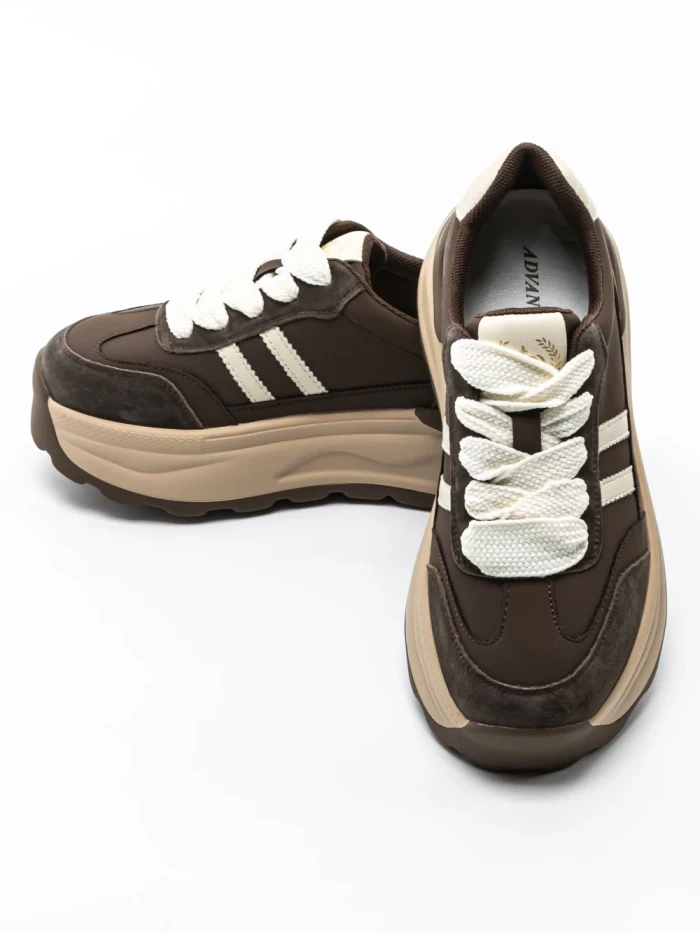 Pantofi Sport Dama din piele naturala Y6306 BROWN | ADVANCER