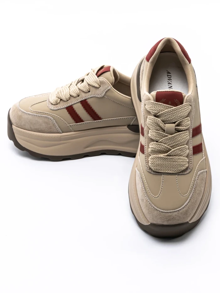 Pantofi Sport Dama din piele naturala Y6306 APRICOT | ADVANCER