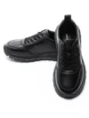 Pantofi Sport Barbati din piele naturala 88866 BLACK | ADVANCER