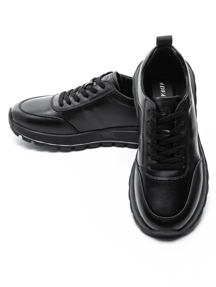 Pantofi Sport Barbati din piele naturala 88866 BLACK | ADVANCER