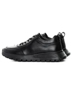 Pantofi Sport Barbati din piele naturala 88866 BLACK | ADVANCER