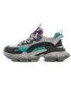 Pantofi Sport Dama din piele naturala Y5758-2 GREEN-PURPLE | ADVANCER