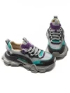 Pantofi Sport Dama din piele naturala Y5758-2 GREEN-PURPLE | ADVANCER