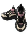 Pantofi Sport Dama din piele naturala Y5758-2 BLACK-PINK | ADVANCER